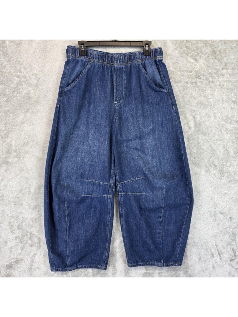 Gap Fast Horseshoe Wide Leg Jeans Womens S Blue Dark High Rise Relaxed Denim